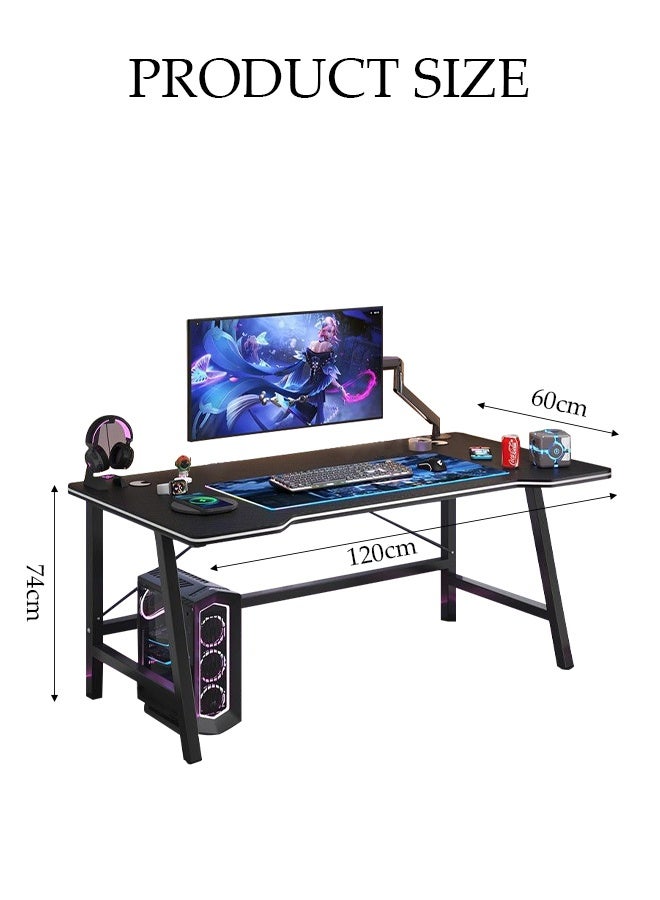 Spides Multifunctional Computer Desk Modern Simple Large Computer Table Ergonomic PC Desktop Computer Gaming Table Carbon Fiber Surface Desktop Home Office Workstation Computer Desk for Home Office Study - Image 4